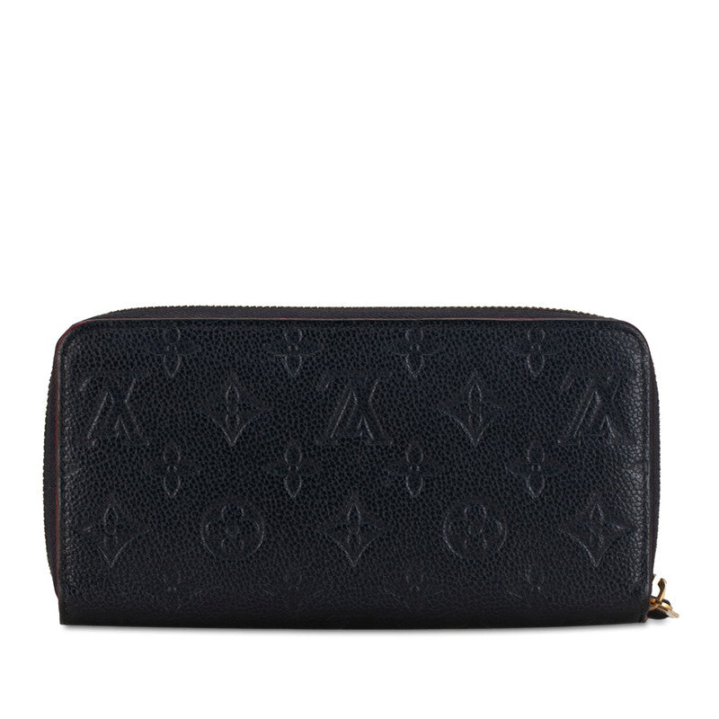 Louis Vuitton Monogram Implant Zippie Wallet Roundfassner Long Wallet M62121 Marine Rouge Naïve Red Leather Louis Vuitton