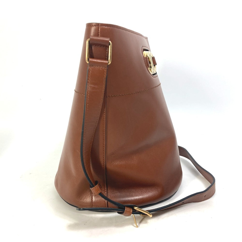 CELINE Shoulder Bag leather Brown BUCKET MAILLON TRIOMPHE Maillon Triomphe Bucket Bag Women