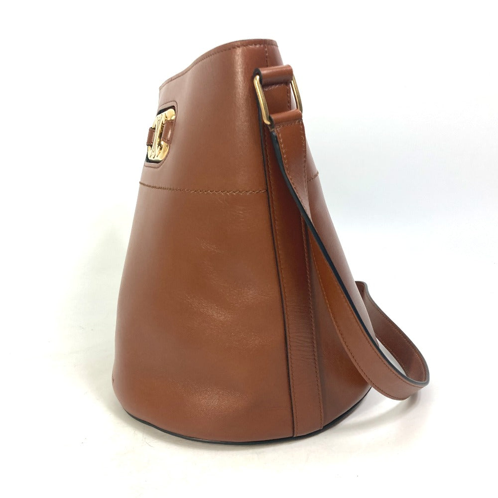 CELINE Shoulder Bag leather Brown BUCKET MAILLON TRIOMPHE Maillon Triomphe Bucket Bag Women