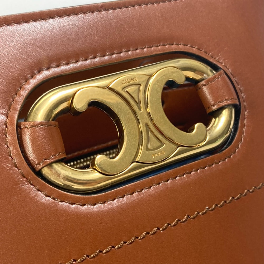 CELINE Shoulder Bag leather Brown BUCKET MAILLON TRIOMPHE Maillon Triomphe Bucket Bag Women