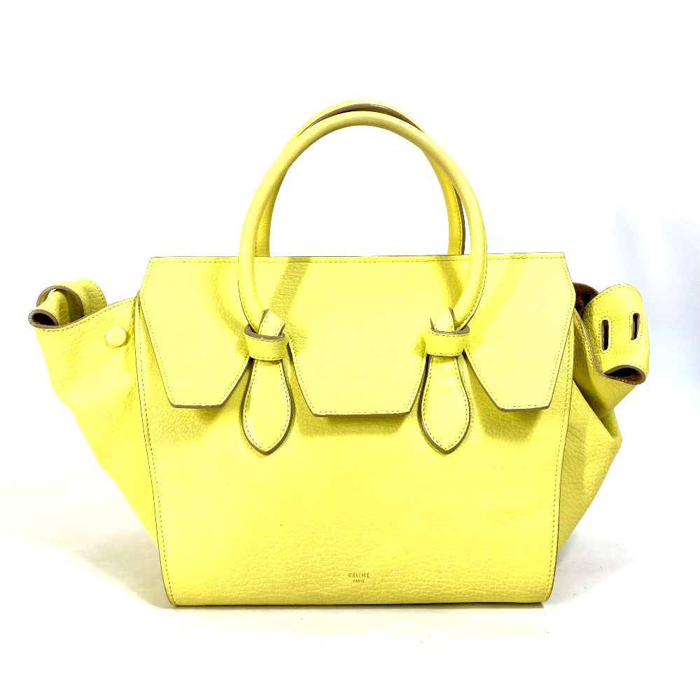 CELINE Handbag leather yellow Tote Bag belt bag Thai Mini Thai Bag Women Secondhand