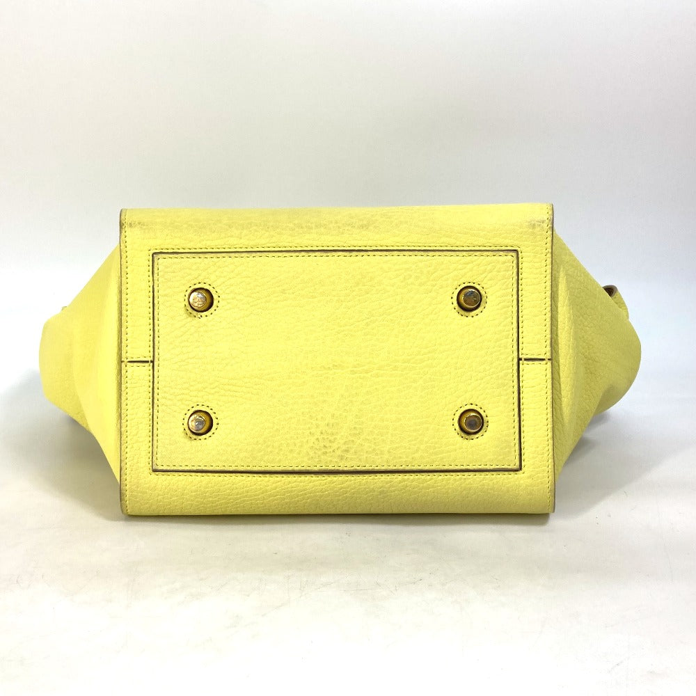 CELINE Handbag leather yellow Tote Bag belt bag Thai Mini Thai Bag Women Secondhand