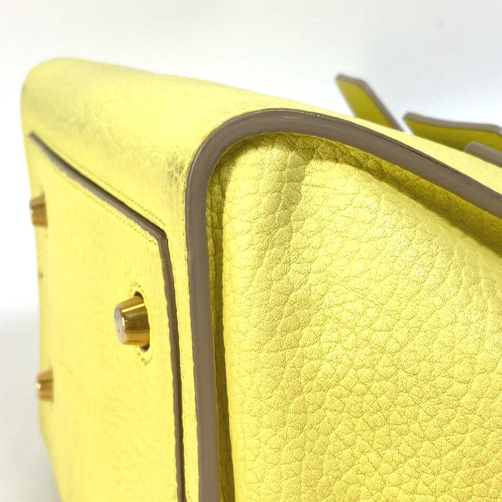 CELINE Handbag leather yellow Tote Bag belt bag Thai Mini Thai Bag Women Secondhand