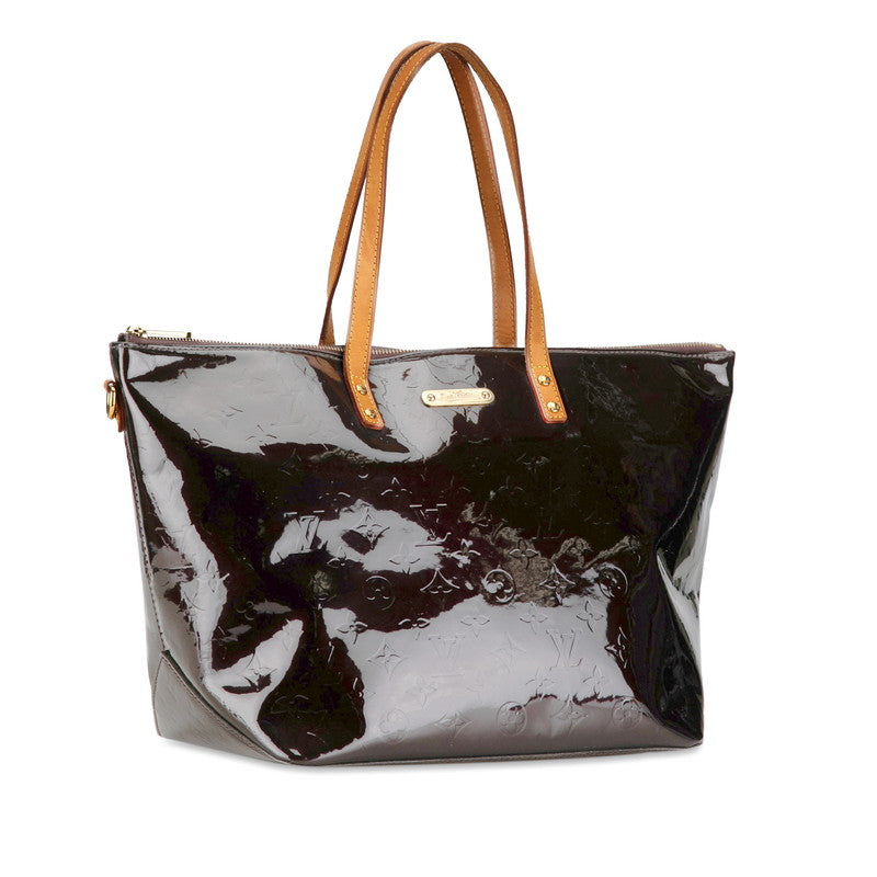 Louis Vuitton Monogram Vernis Belvue GM Shoulder Bag M93589 Amarant Brown Patent Leather Louis Vuitton