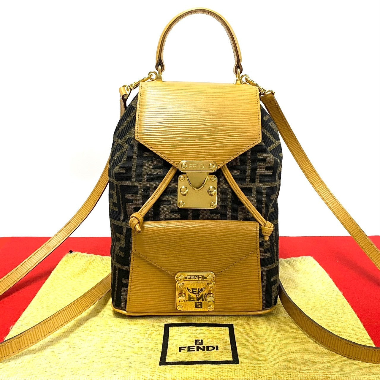 FENDI Backpack canvas Brown