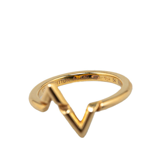Louis Vuitton LV Volt Up Side Down Ring #54 Q9Q32H K18YG Yellow G Louis Vuitton