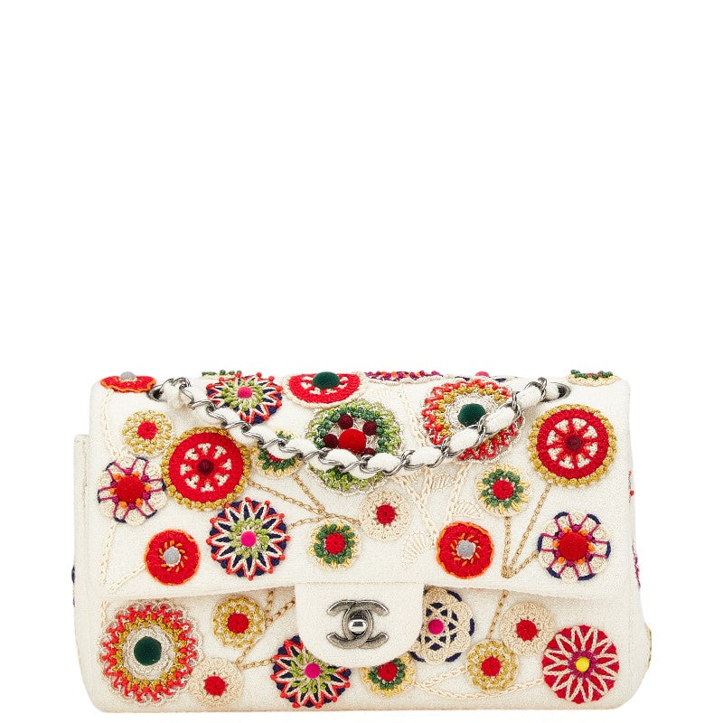 Chanel Coco Double Flap Matelassé Cotton 2way Bag