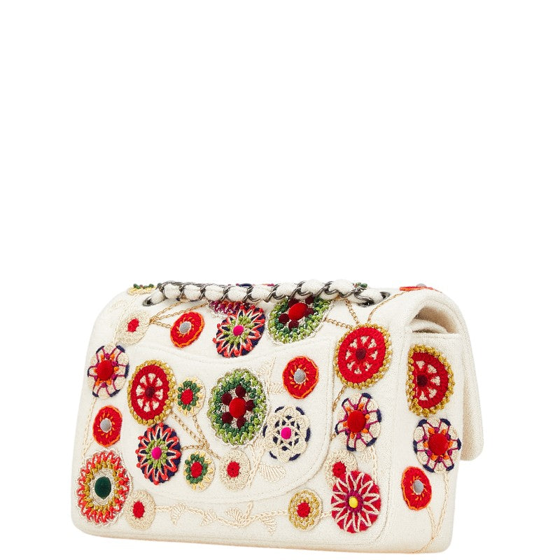 Chanel Coco Double Flap Matelassé Cotton 2way Bag