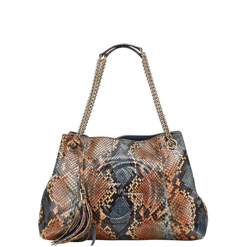Gucci Soho Interlocking G Python Shoulder Bag