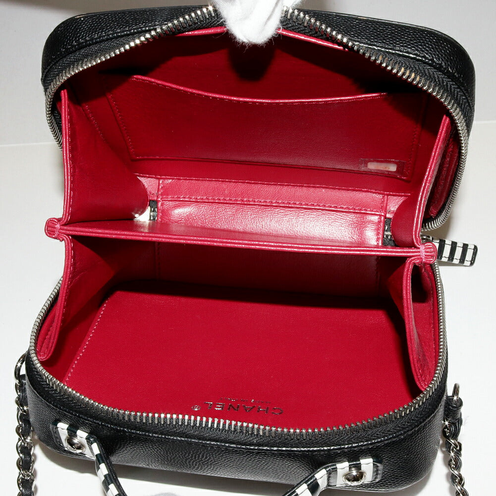 Chanel CC Filigree Caviar Skin 2way Shoulder Bag