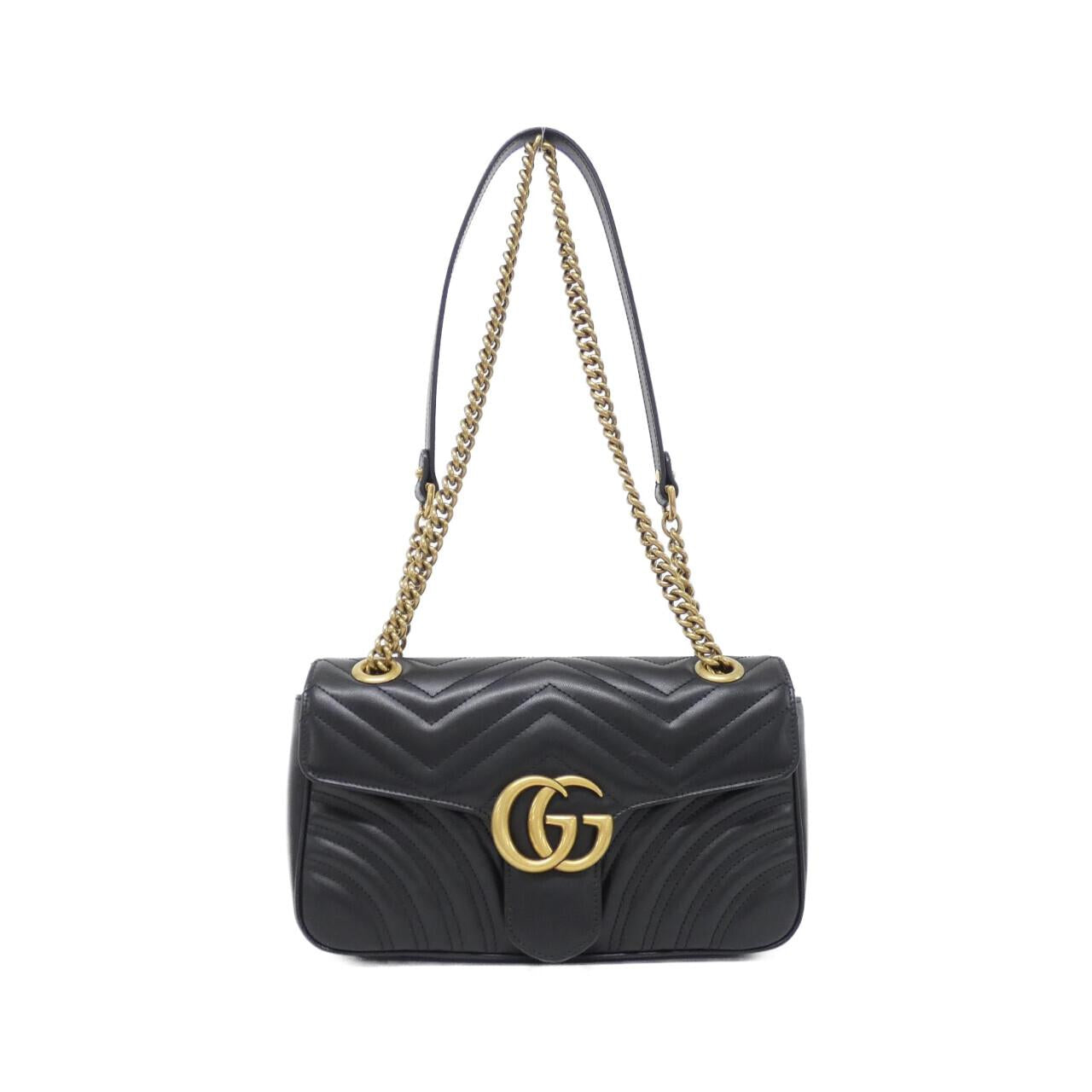 Gucci GG MARMONT Quilted Chevron Leather Shoulder Bag