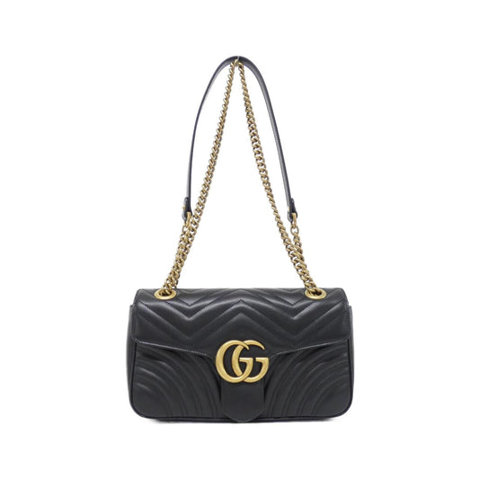 Gucci GG MARMONT Quilted Chevron Leather Shoulder Bag