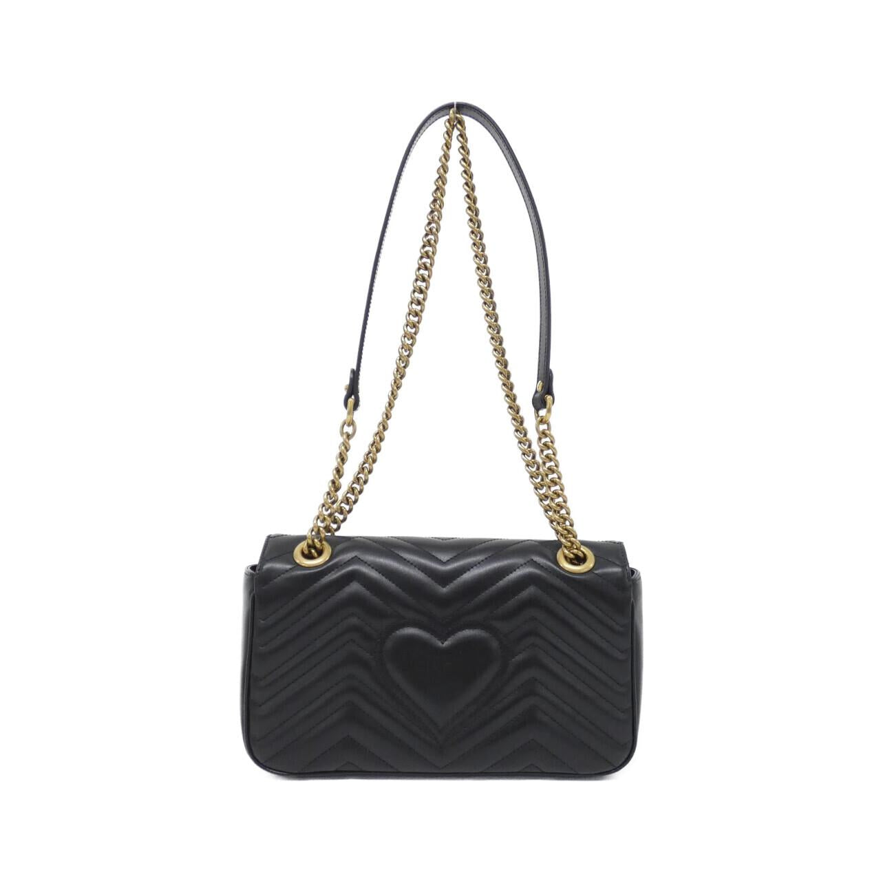 Gucci GG MARMONT Quilted Chevron Leather Shoulder Bag