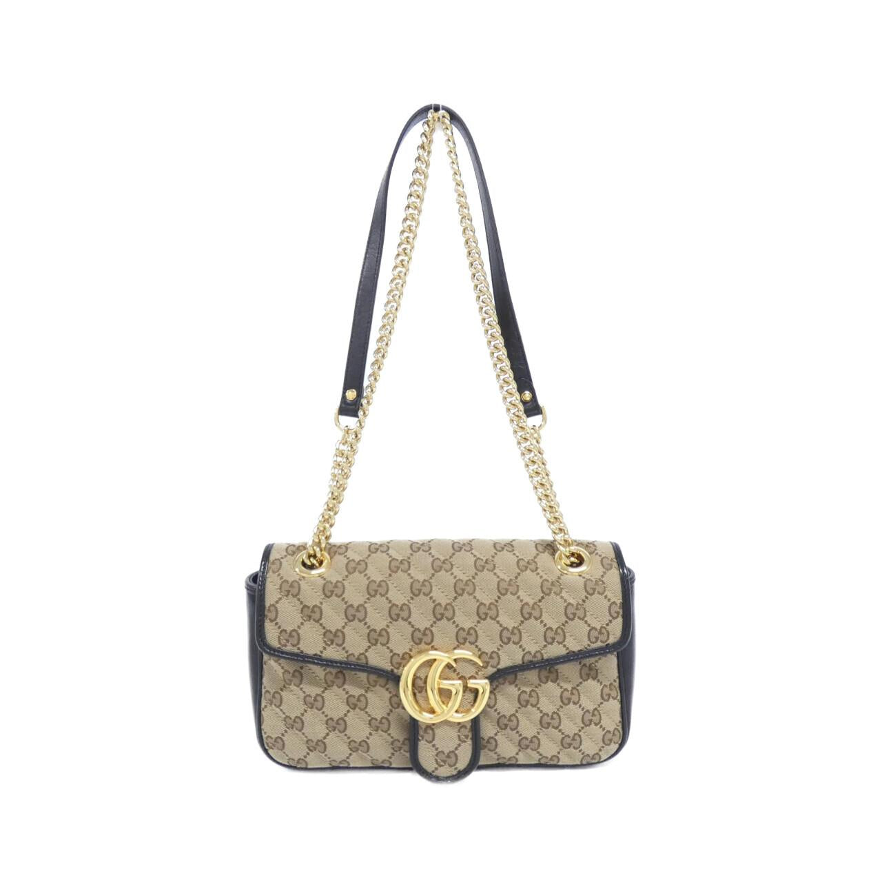 Gucci GG MARMONT GG Canvas Leather Shoulder Bag