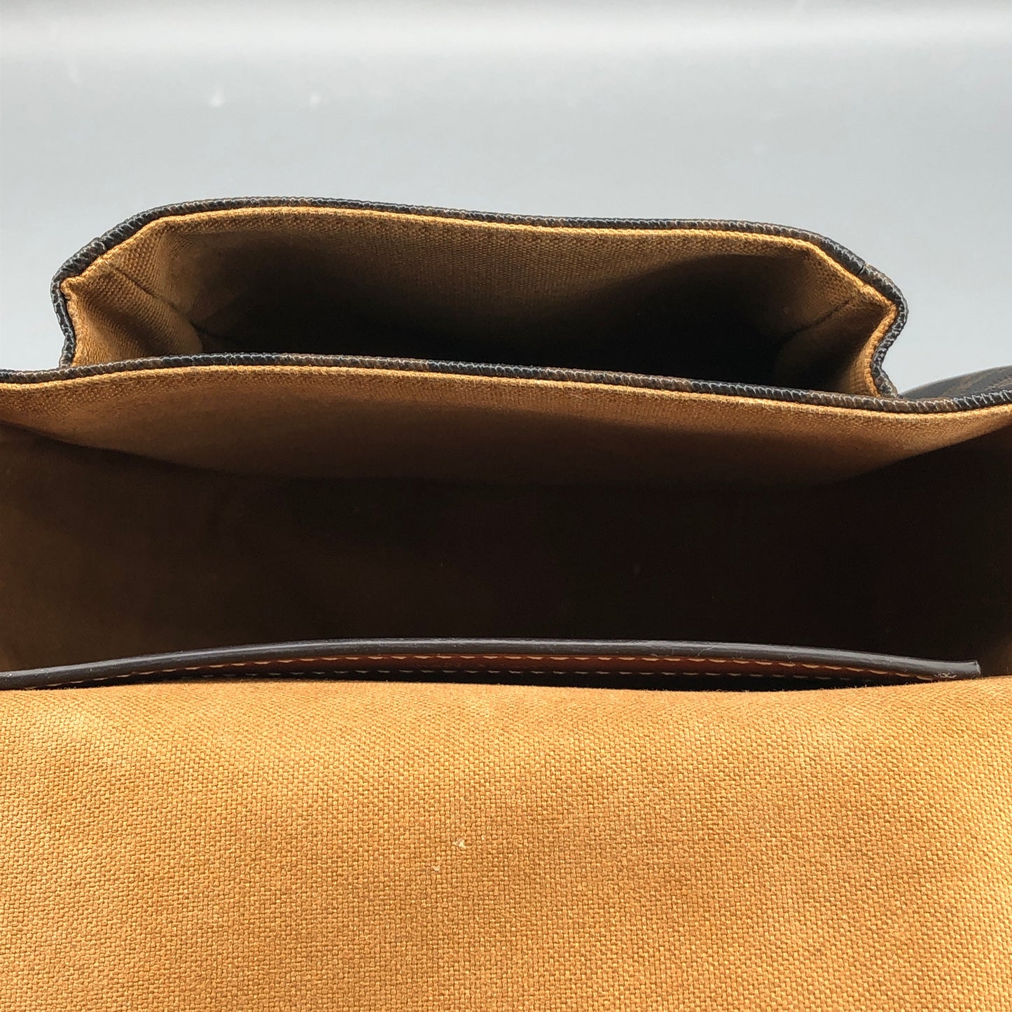 Celine Triomphe Canvas Medium Folco Crossbody Bag Dark Brown