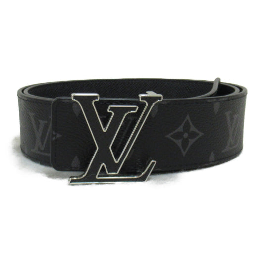 Louis Vuitton LOUIS VUITTON Belt LV Belt PVC Canvas Leather Mens Black M0157