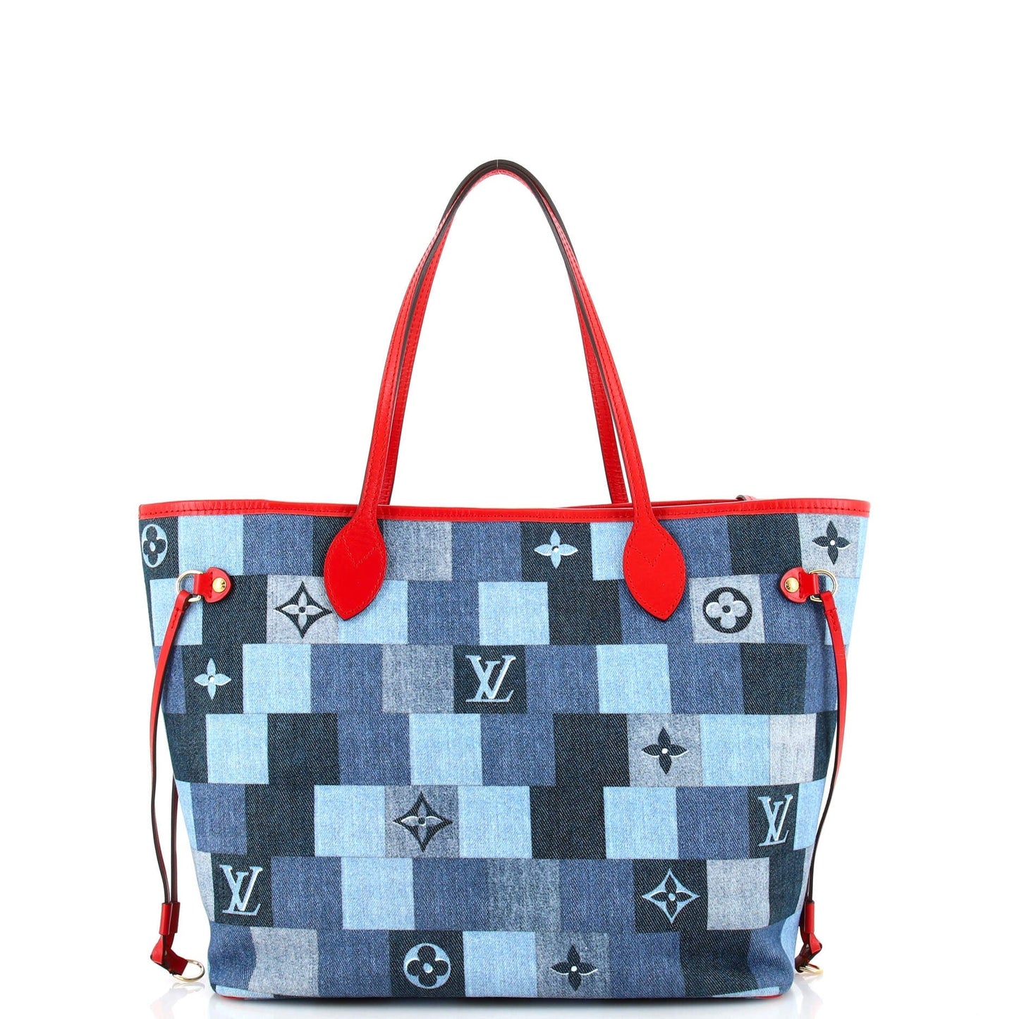 Louis Vuitton Neverfull Tote Damier and Monogram Patchwork Denim MM