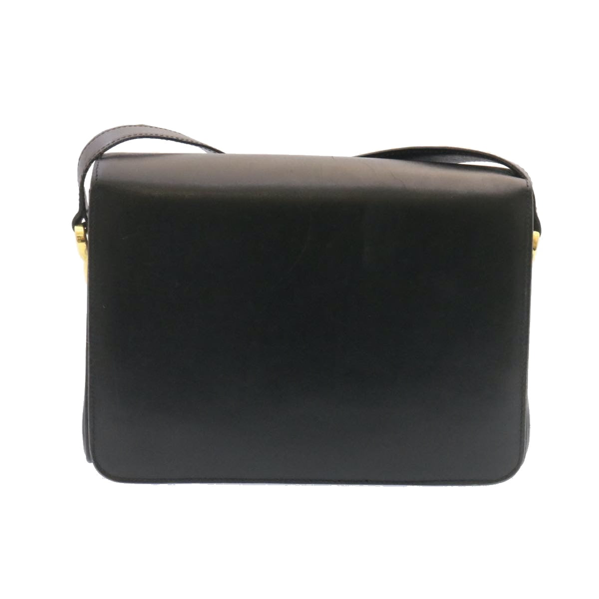 Luxury CELINE Horse Carriage Shoulder Bag Leather Black 26712