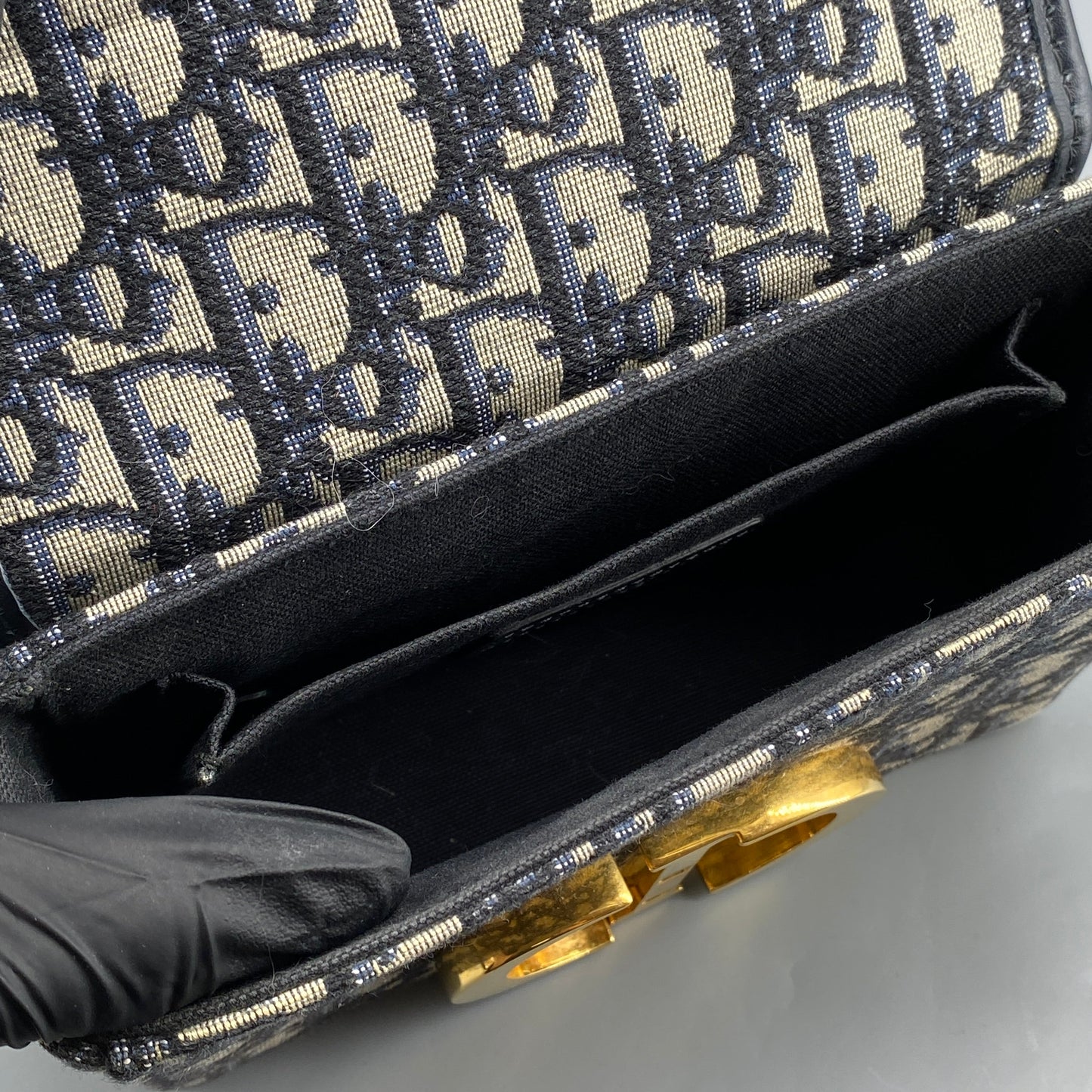 Christian Dior Montaigne Box Oblique Jacquard Crossbody Bag
