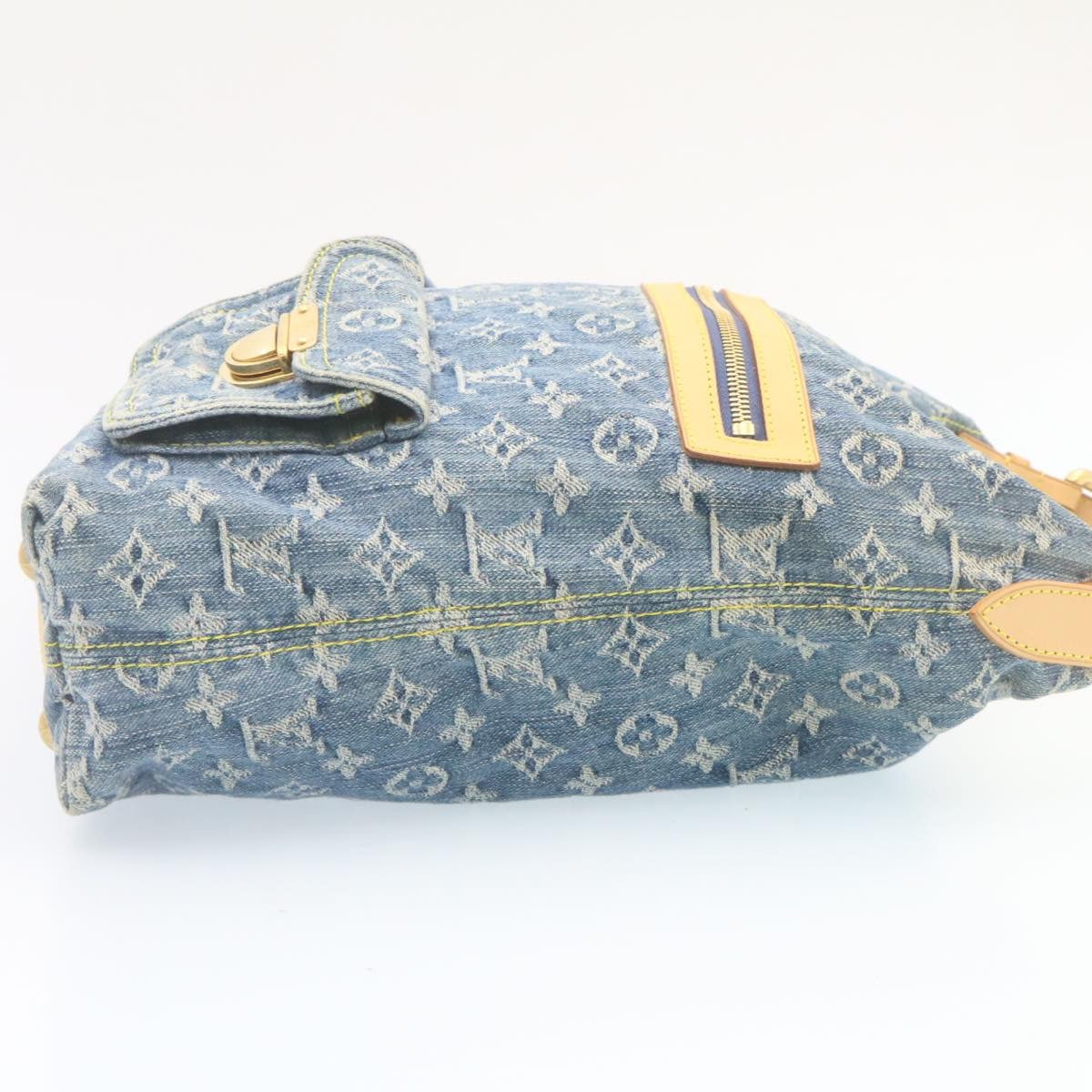 LOUIS VUITTON Monogram Denim Buggy GM Shoulder Bag Blue M95048 LV Auth 28314A