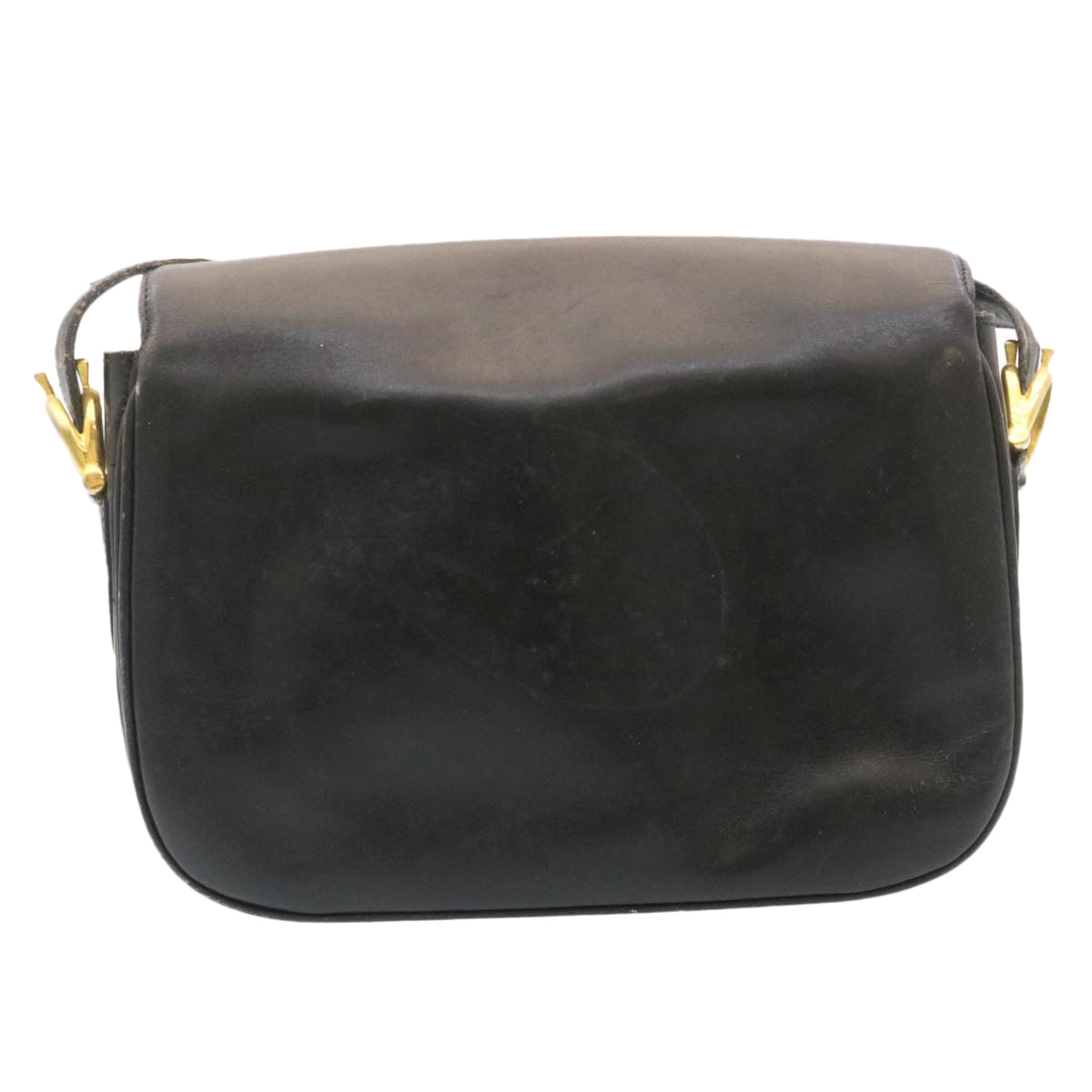Luxury CELINE Horse Carriage Shoulder Bag Leather Black 28422