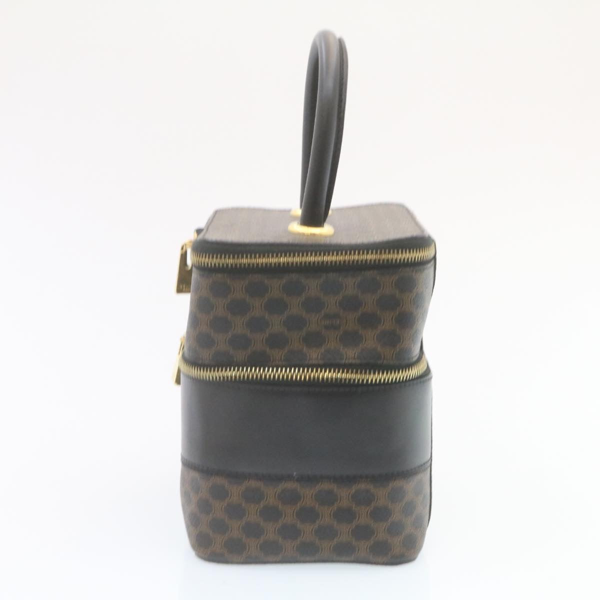 Luxury CELINE Macadam Canvas Vany Cosmetic Pouch Black 28799A