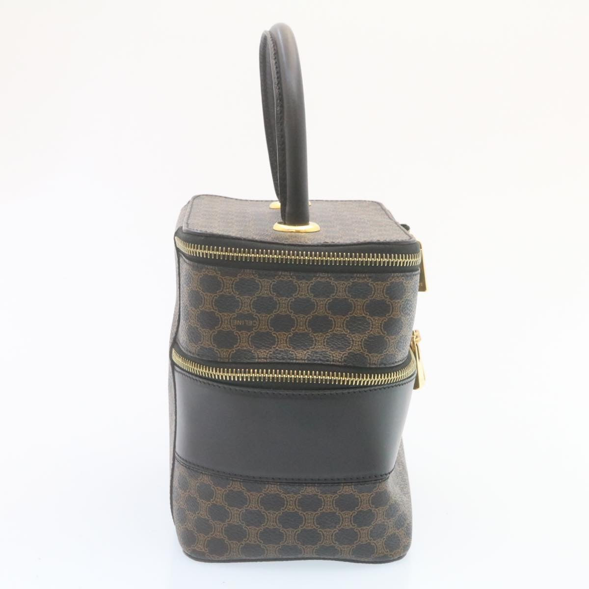 Luxury CELINE Macadam Canvas Vany Cosmetic Pouch Black 28799A