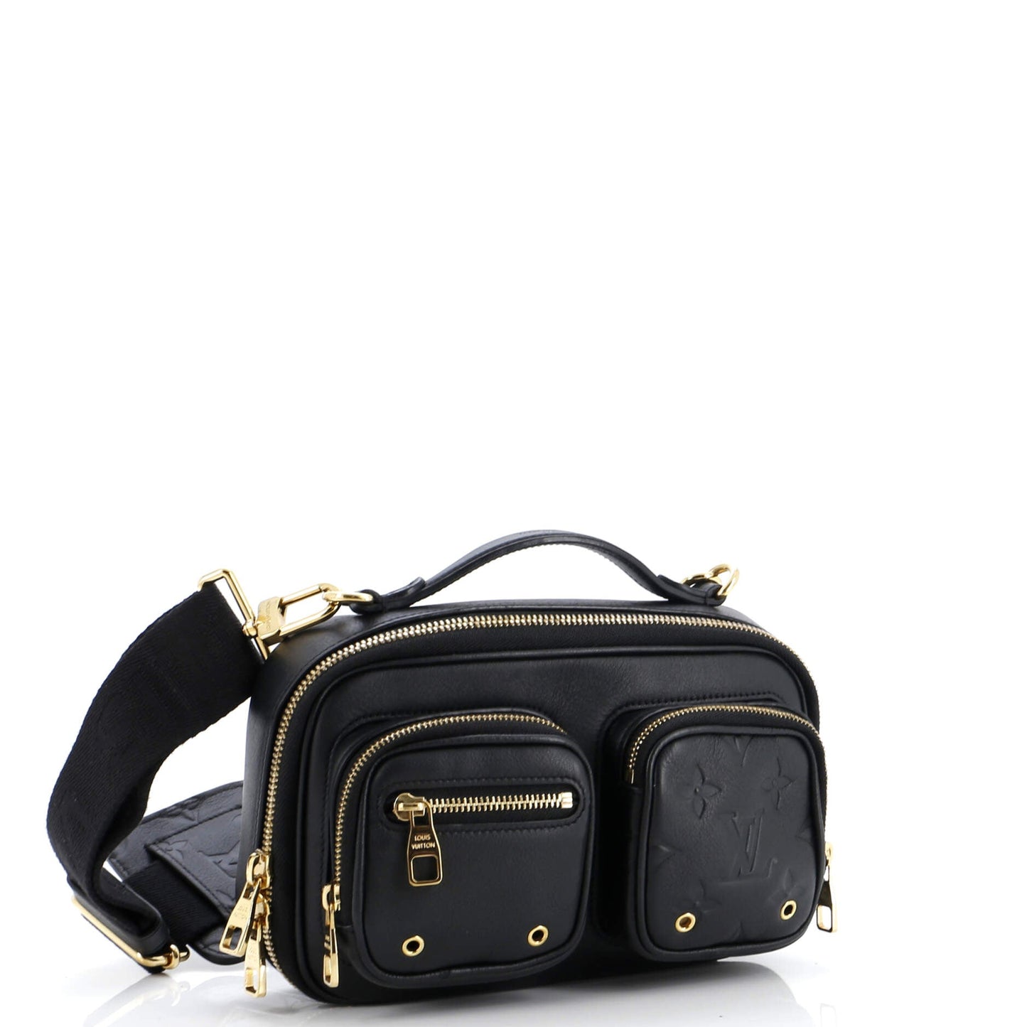 Louis Vuitton Utility Crossbody Bag Calfskin with Embossed Monogram Detail
