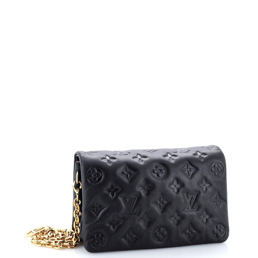 Louis Vuitton Coussin Pochette Monogram Embossed Lambskin