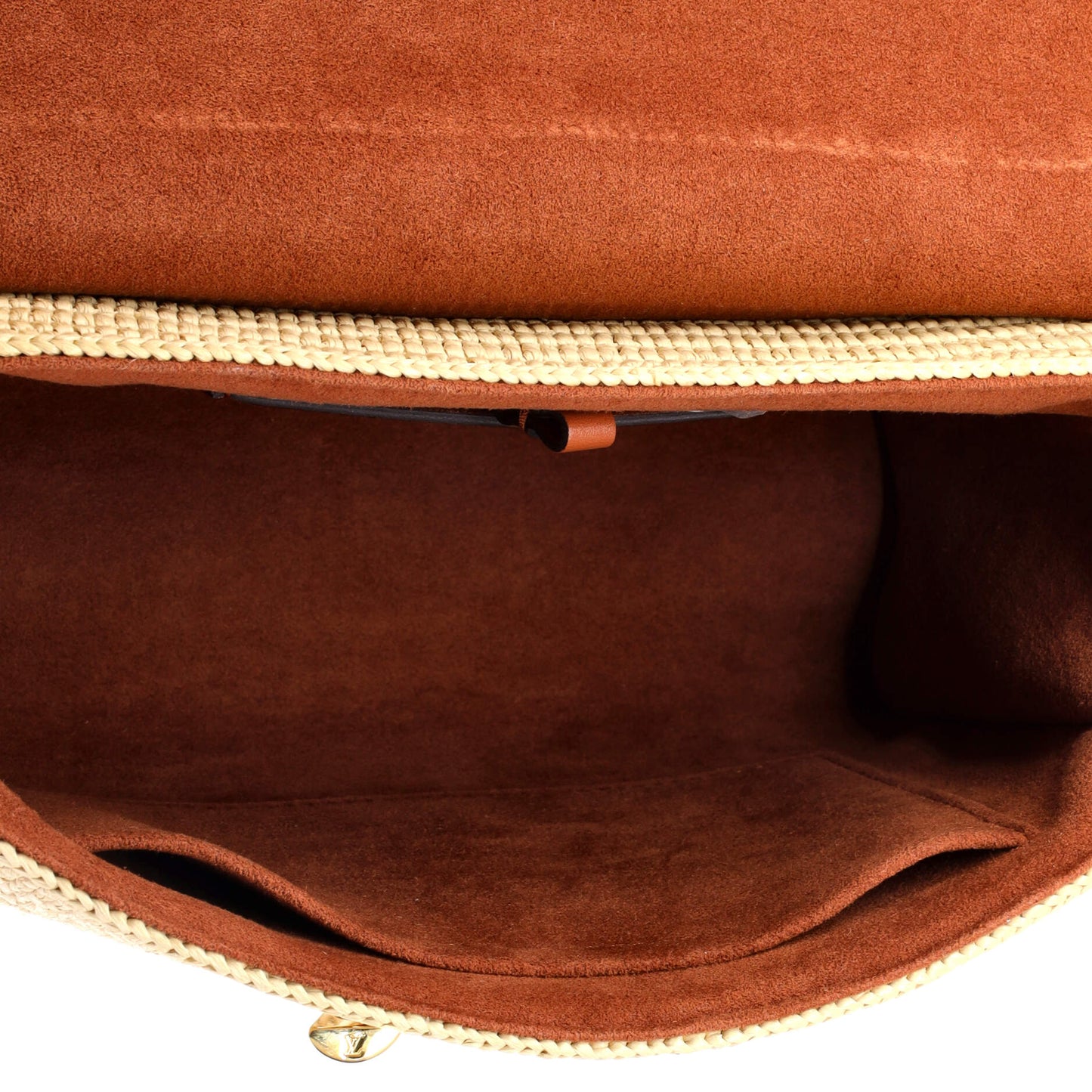 Louis Vuitton Twist Convertible Handbag Leather and Raffia MM