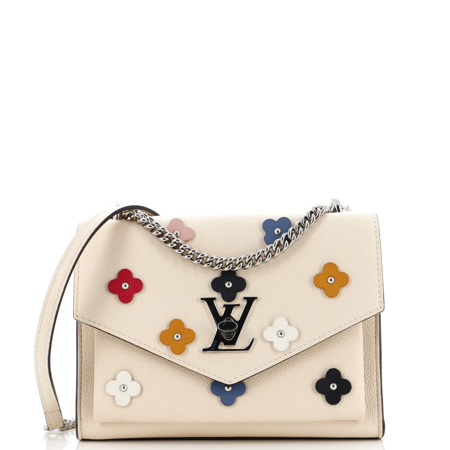 Louis Vuitton Mylockme Handbag Flower Embellished Leather BB