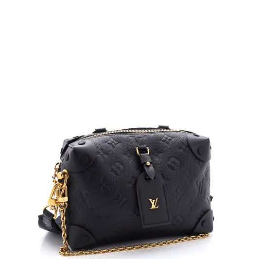 Louis Vuitton Petite Malle Souple Handbag Monogram Empreinte Leather