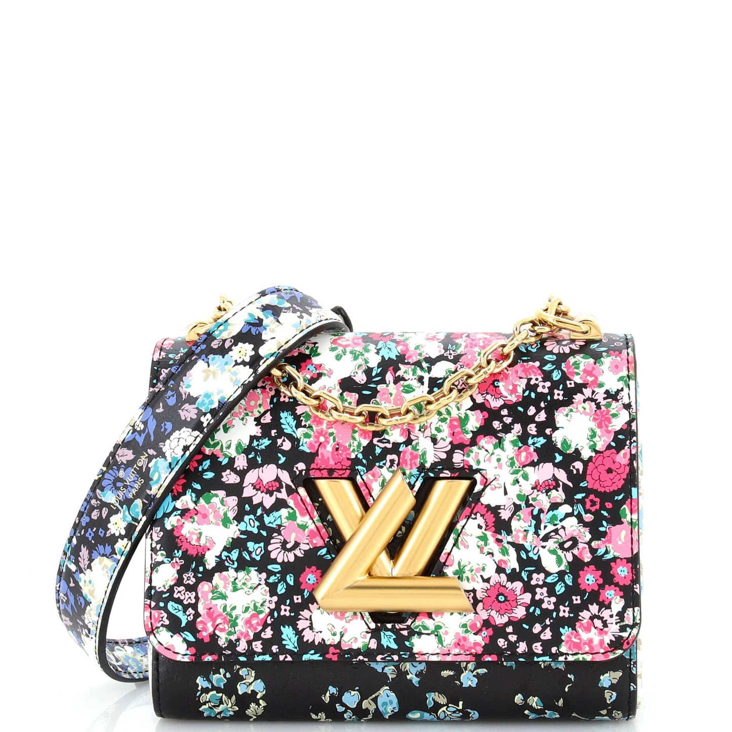 Louis Vuitton Twist Handbag Limited Edition Floral Print Leather PM