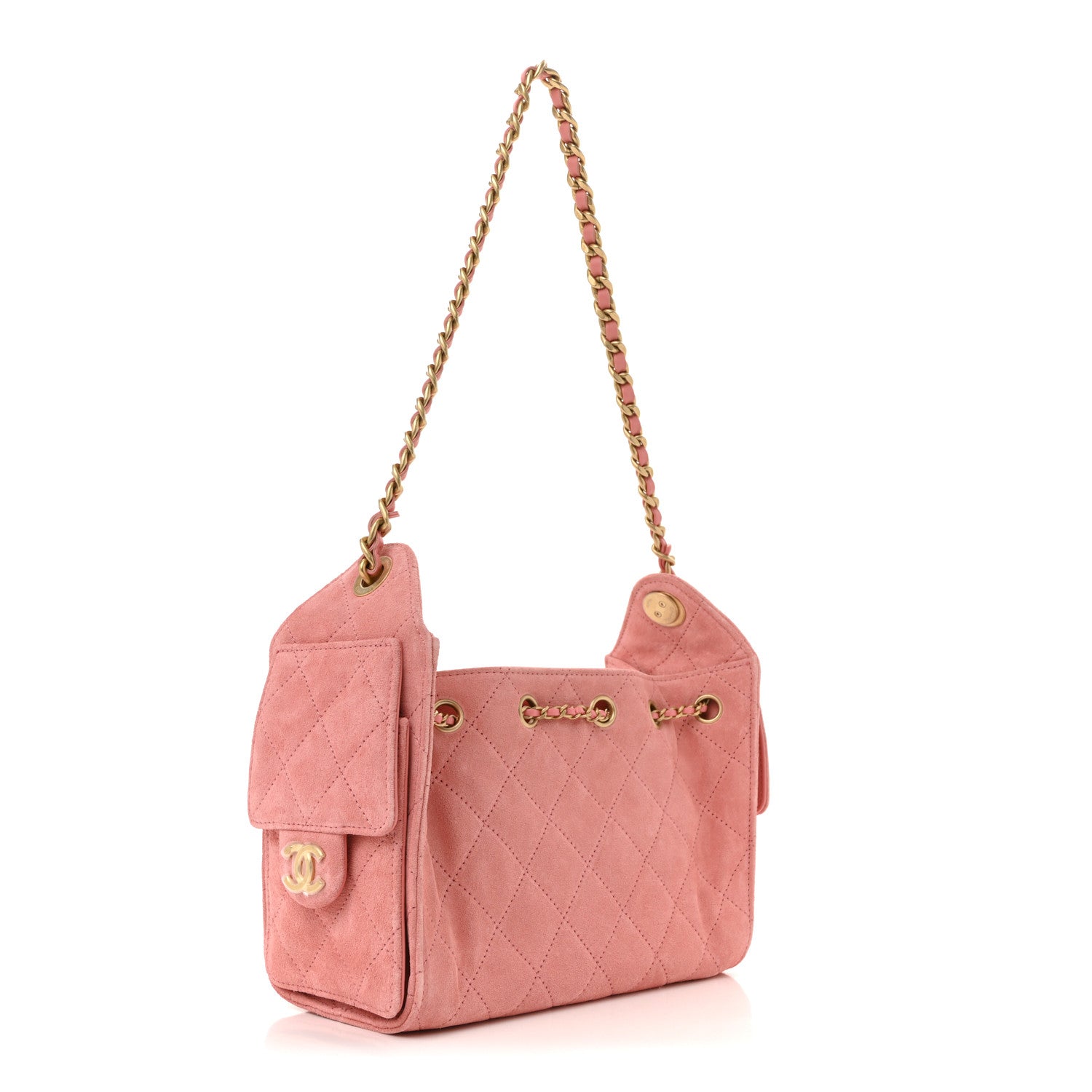 Chanel Suede Quilted Mini Chanel 25 Handbag - Rovelle Bags