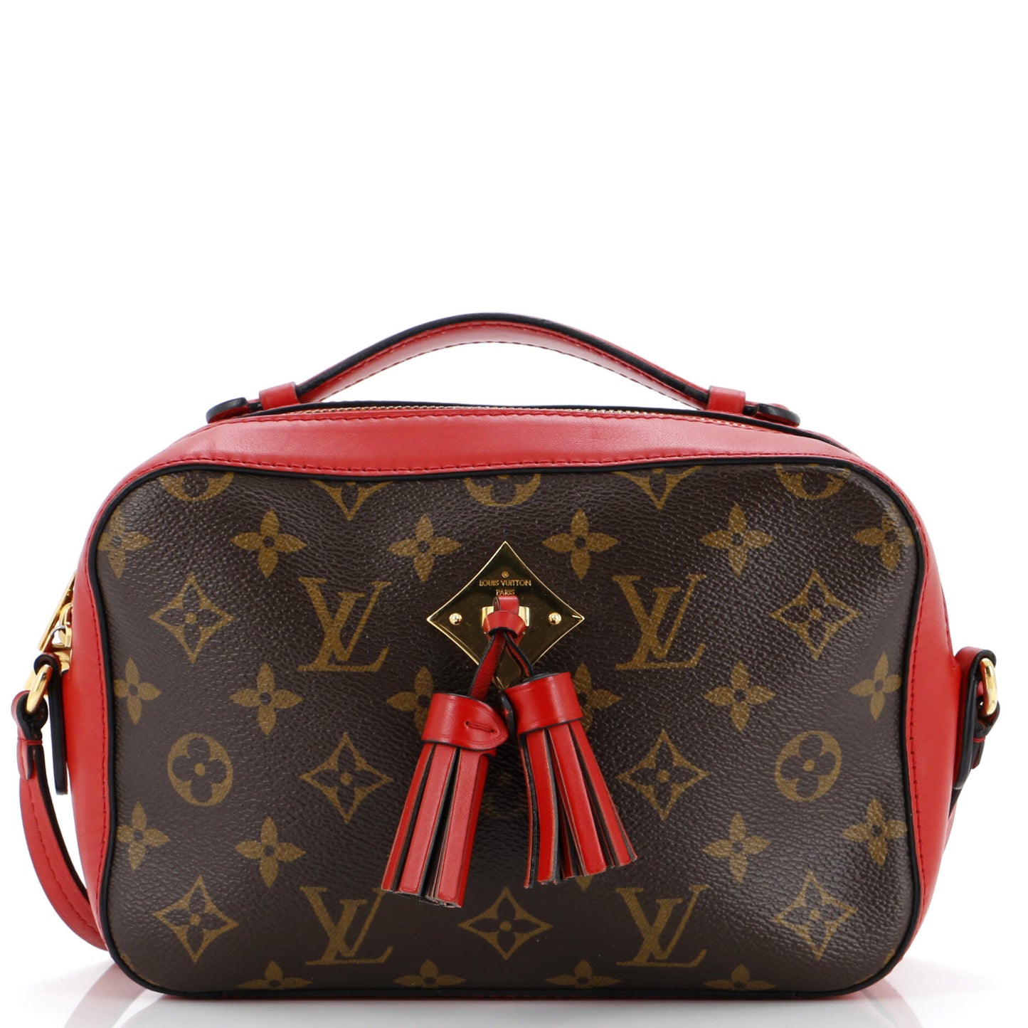 Louis Vuitton Saintonge Handbag Monogram Canvas with Leather