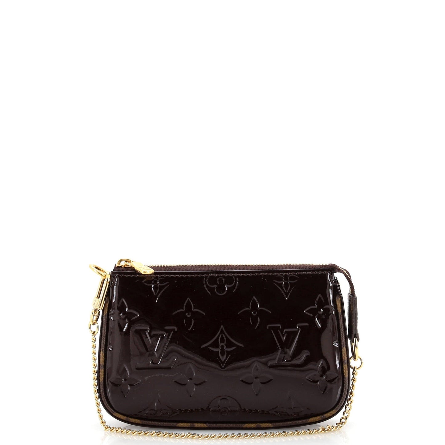 Louis Vuitton Pochette Accessoires Monogram Vernis with Monogram Canvas Mini