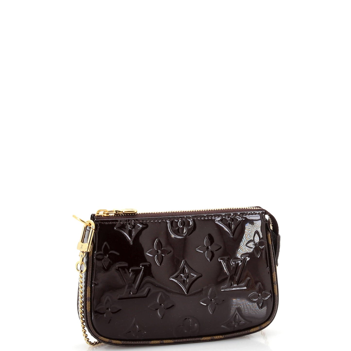 Louis Vuitton Pochette Accessoires Monogram Vernis with Monogram Canvas Mini