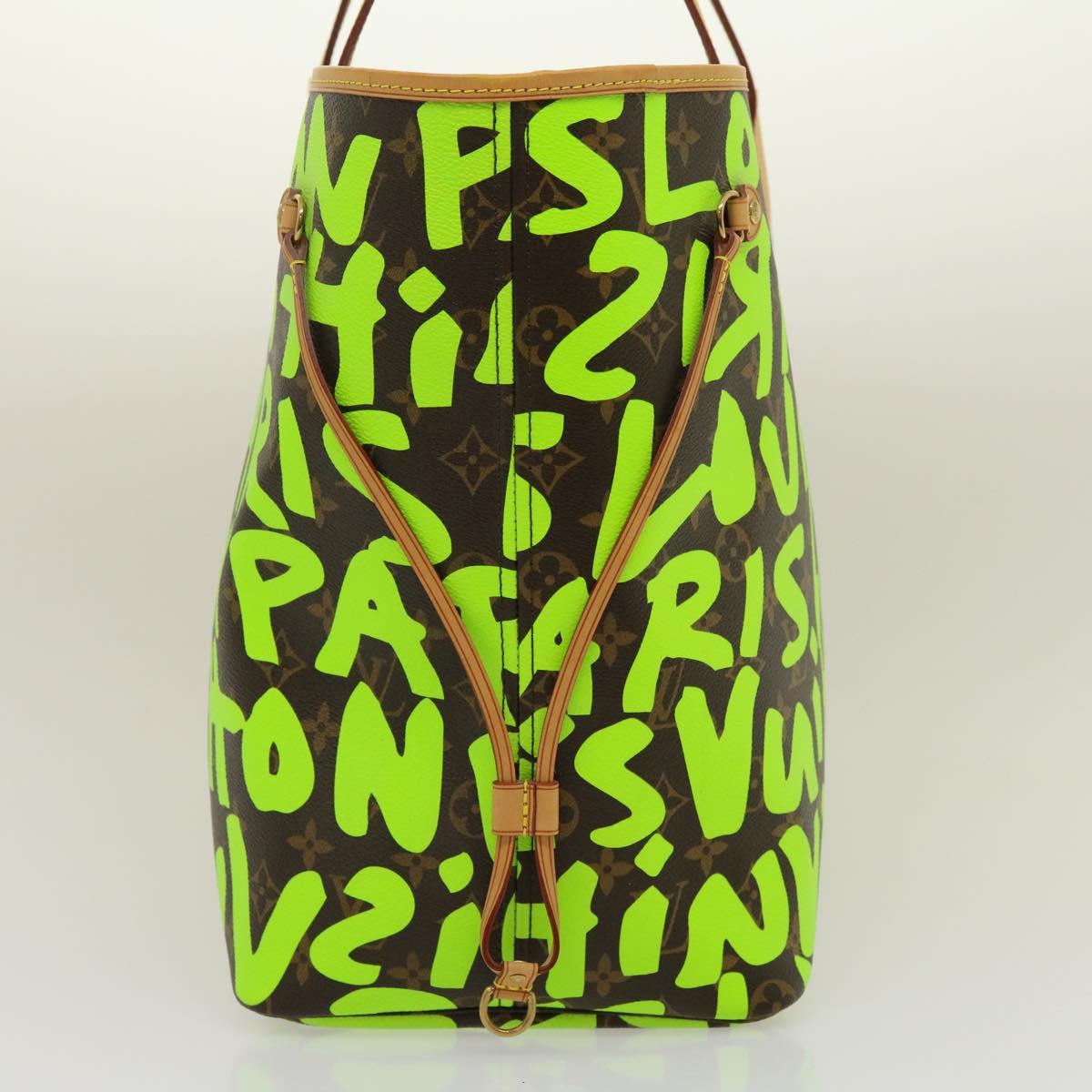 LOUIS VUITTON Monogram Graffiti Neverfull GM Tote Bag Vert M93703 LV 29943A