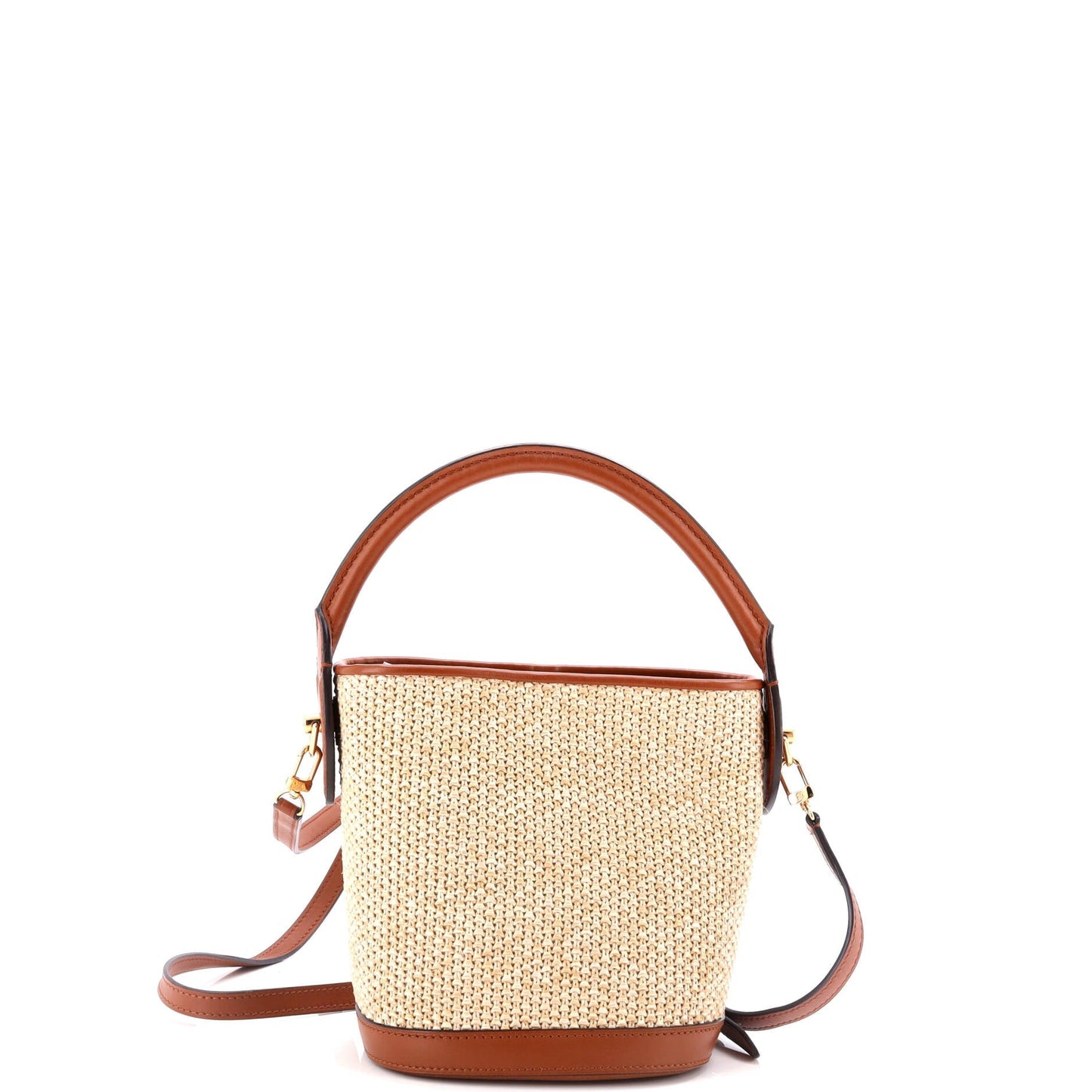 Louis Vuitton Petit Bucket NM Bag Raffia with Leather