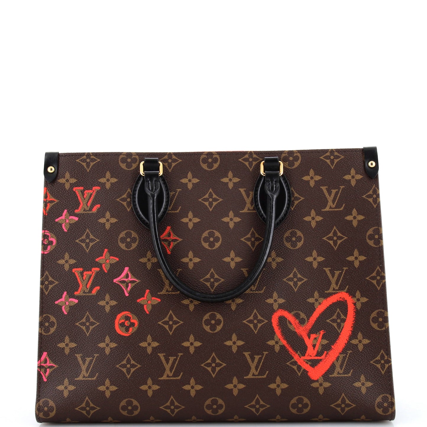 Louis Vuitton OnTheGo Tote Limited Edition Fall in Love Monogram Canvas MM