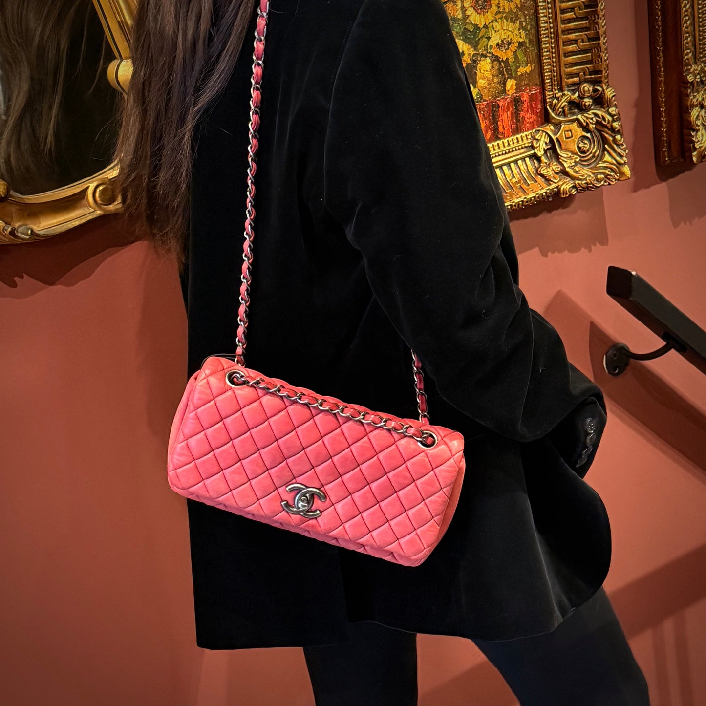 Chanel Iridescent Calfskin New Bubble Quilt Flap Bag