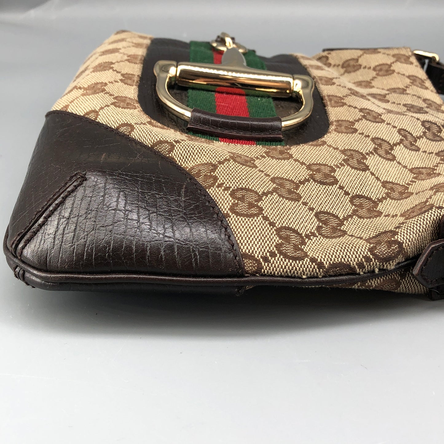 Gucci GG Canvas Crossbody Bag Brown/Beige