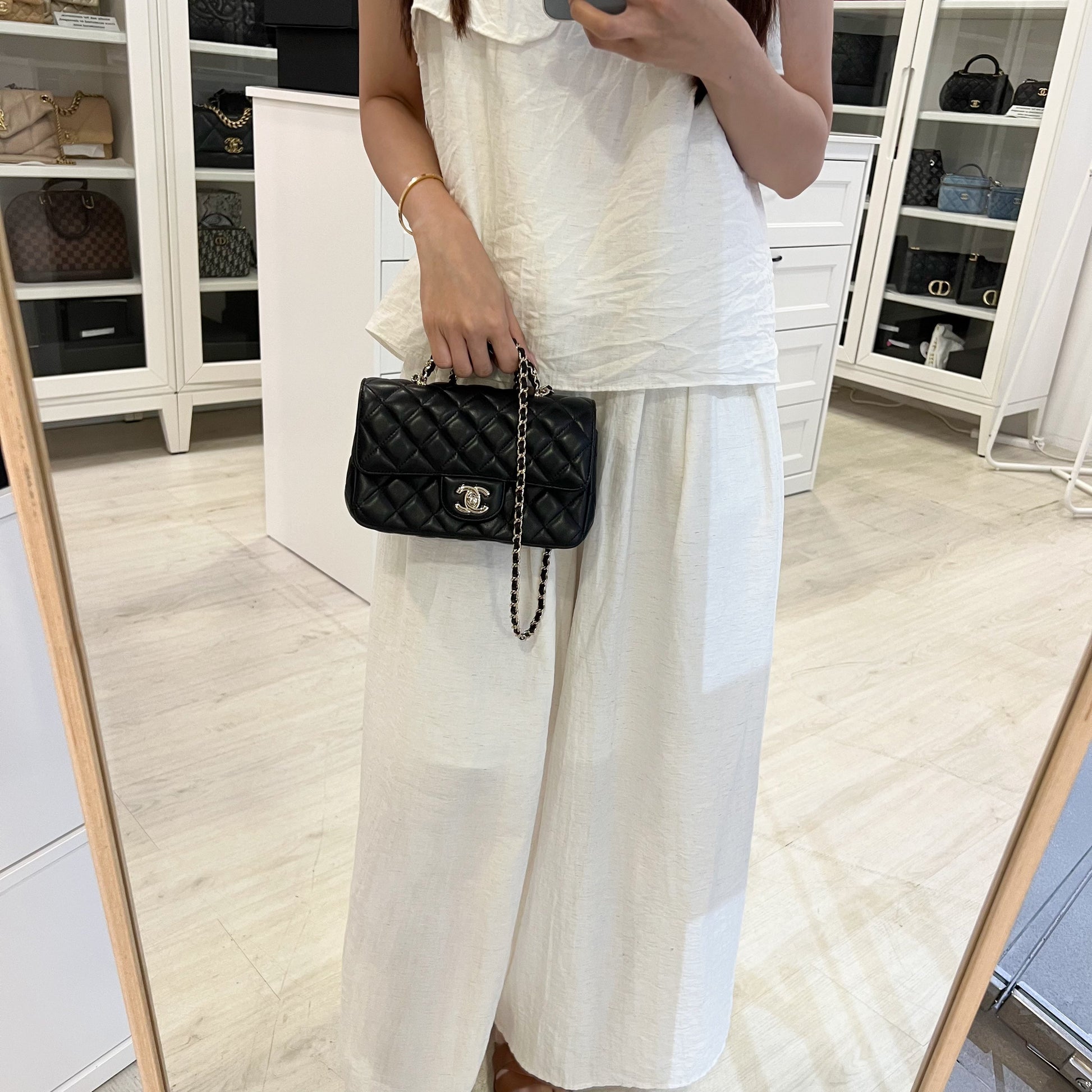 Chanel 23A Mini Rectangle Flap with Flap Bag - Rovelle Bags