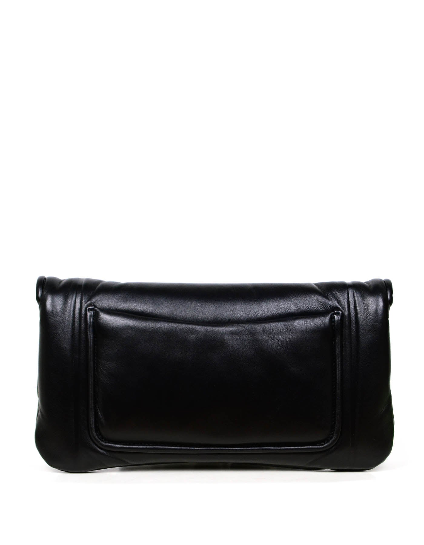 Chanel 2019 NWT Black Shiny Lambskin Clutch Bag - Rovelle Bags