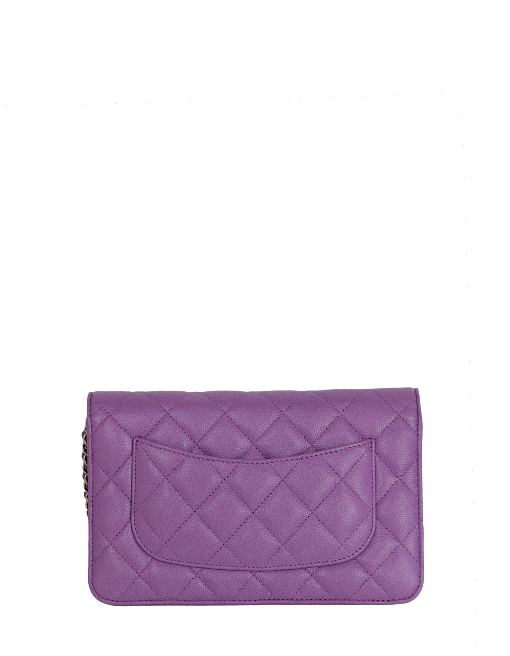 Chanel 2022 Purple Quilted Caviar Leather Crossbody Bag - Rovelle Bags