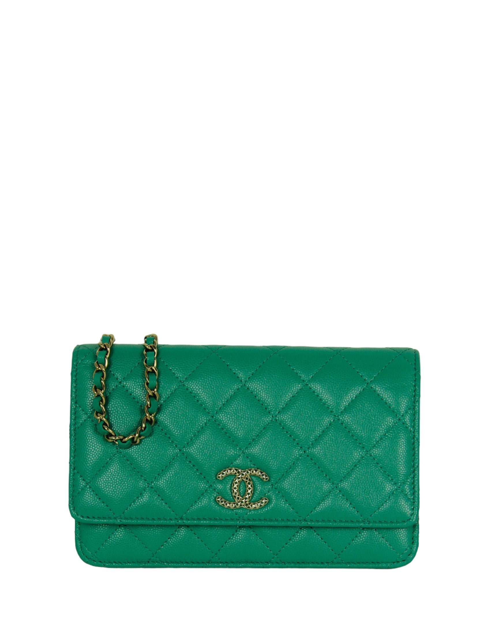 Chanel 2023 NEW Vert Green Caviar Crossbody Bag - Rovelle Bags