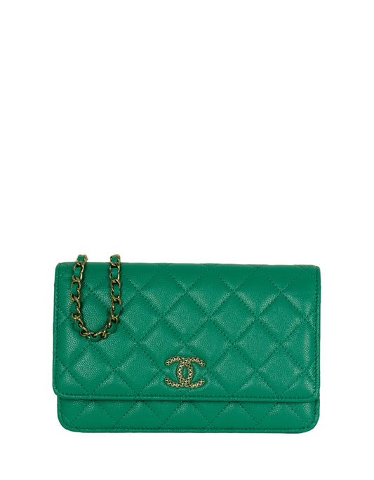 Chanel 2023 NEW Vert Green Caviar Crossbody Bag - Rovelle Bags