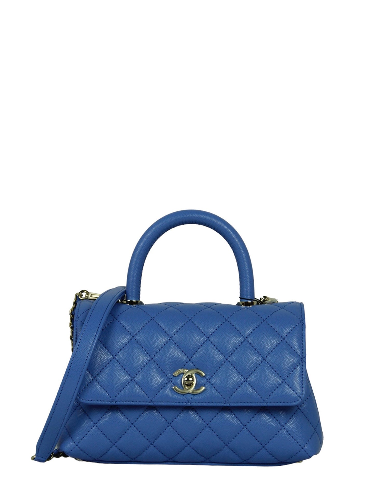 Chanel 2024 Blue Caviar Mini Coco Flap Bag - Rovelle Bags