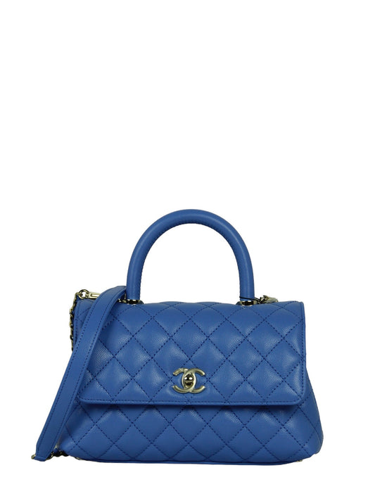 Chanel 2024 Blue Caviar Mini Coco Flap Bag - Rovelle Bags