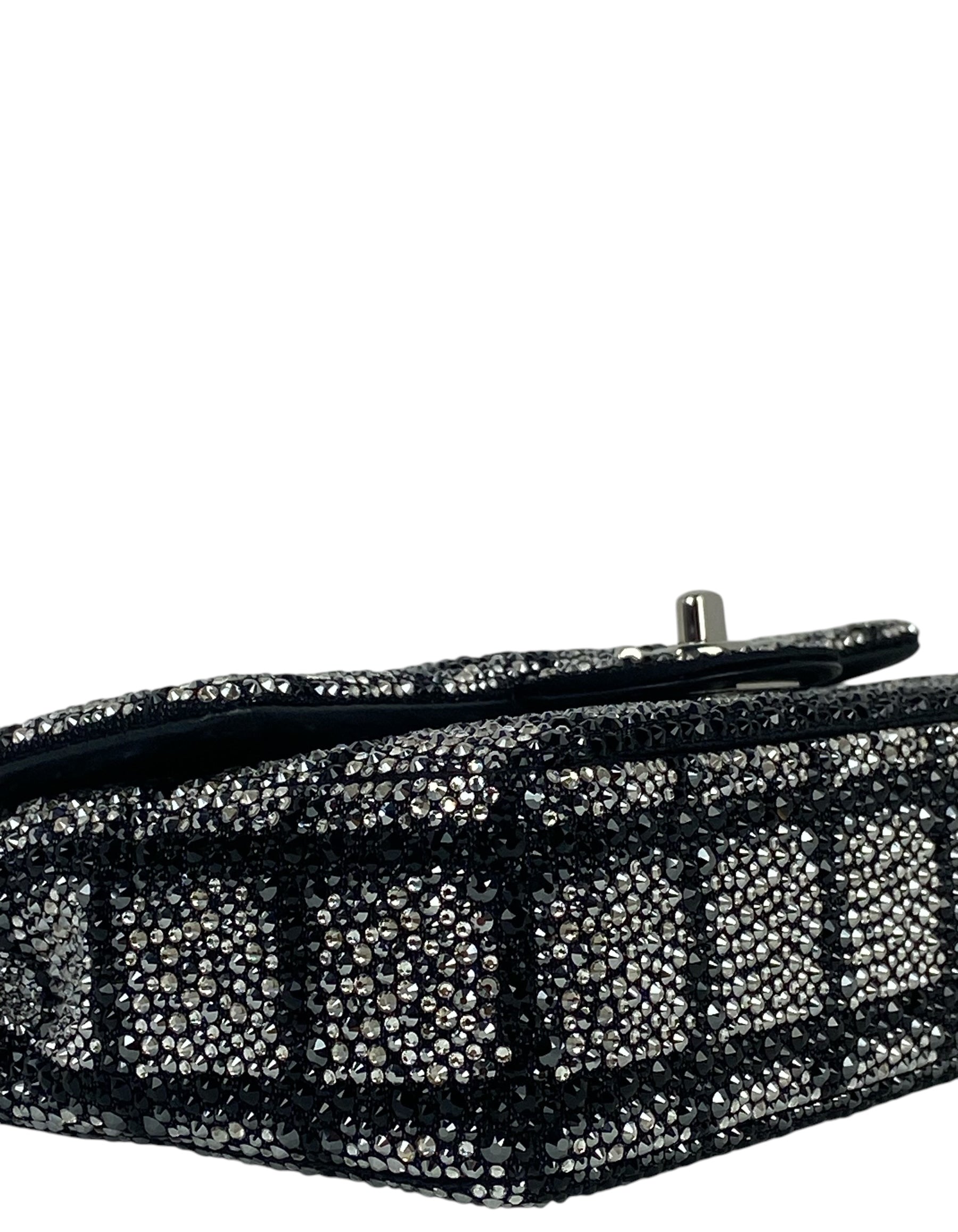 Chanel 2025 Black and Silver Strass Flap Bag - Rovelle Bags